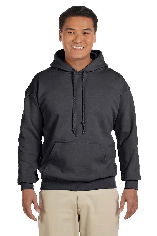 Gildan Mens Pill Resistant Hooded Sweatshirt Hoodie - Charcoal Grey