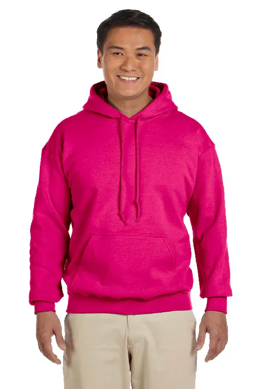 Gildan Mens Pill Resistant Hooded Sweatshirt Hoodie - Heliconia Pink