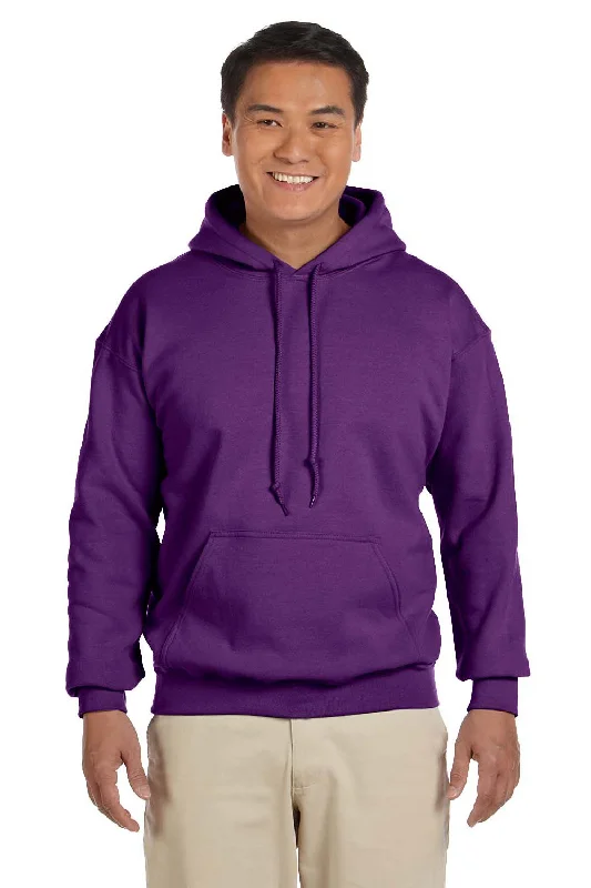 Gildan Mens Pill Resistant Hooded Sweatshirt Hoodie - Purple