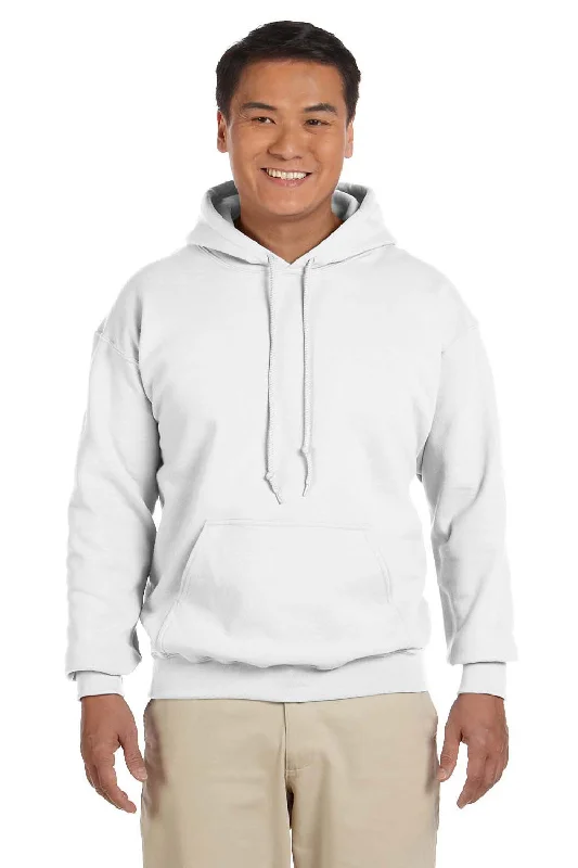 Gildan Mens Pill Resistant Hooded Sweatshirt Hoodie - White