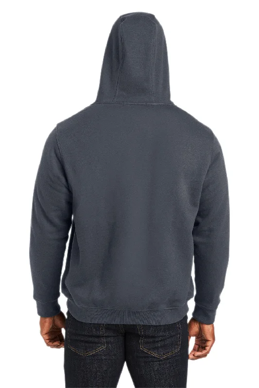 Harriton Mens Climabloc Water Resistant Full Zip Hooded Sweatshirt Hoodie - Dark Charcoal Grey