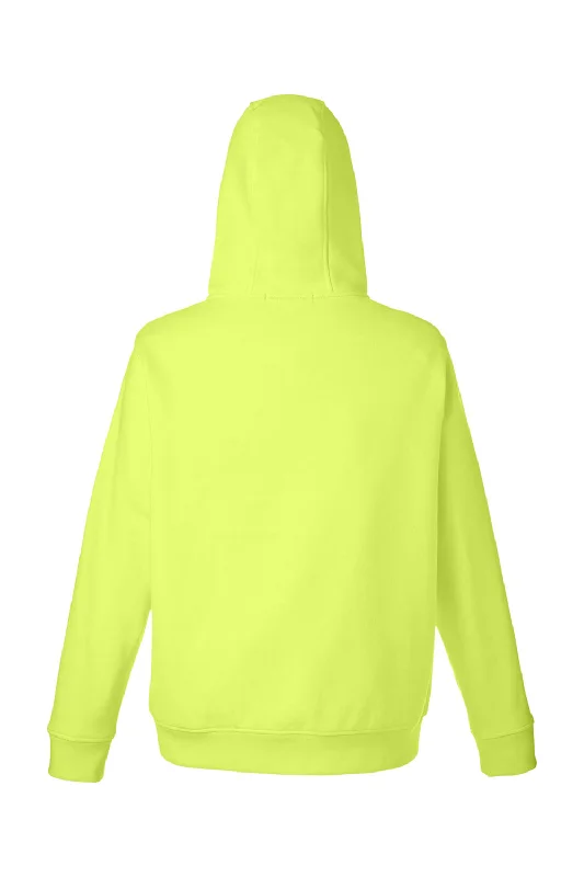 Harriton Mens Climabloc Water Resistant Full Zip Hooded Sweatshirt Hoodie - Safety Yellow