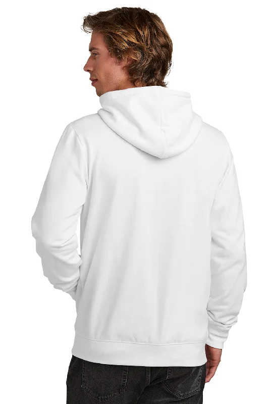 New Era Mens Comeback Fleece Full Zip Hooded Sweatshirt Hoodie - White