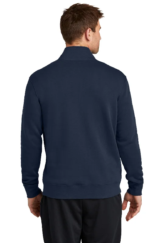 Nike Mens Club Fleece 1/4 Zip Sweatshirt - Midnight Navy Blue