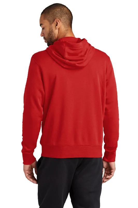 Nike Mens Club Fleece Full Zip Hooded Sweatshirt Hoodie - University Red