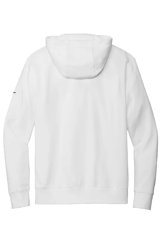 Nike Mens Club Fleece Full Zip Hooded Sweatshirt Hoodie - White