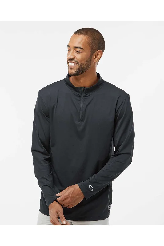 Oakley Mens Team Issue Podium 1/4 Zip Sweatshirt - Blackout - NEW