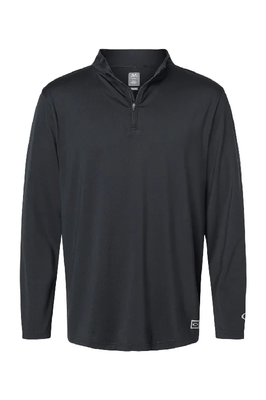 Oakley Mens Team Issue Podium 1/4 Zip Sweatshirt - Blackout - NEW