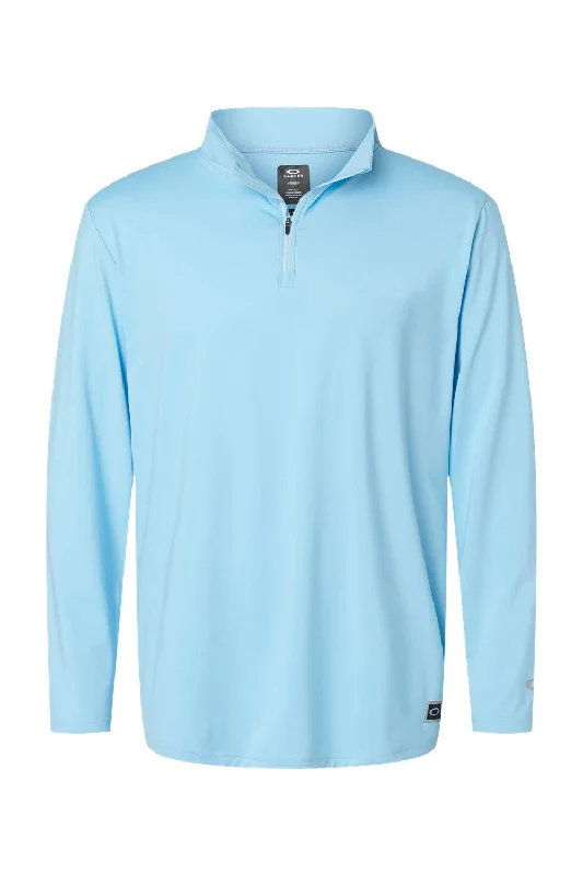 Oakley Mens Team Issue Podium 1/4 Zip Sweatshirt - Carolina Blue - NEW