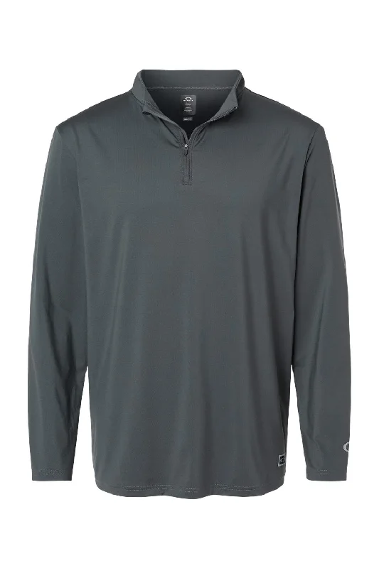 Oakley Mens Team Issue Podium 1/4 Zip Sweatshirt - Forged Iron Grey - NEW