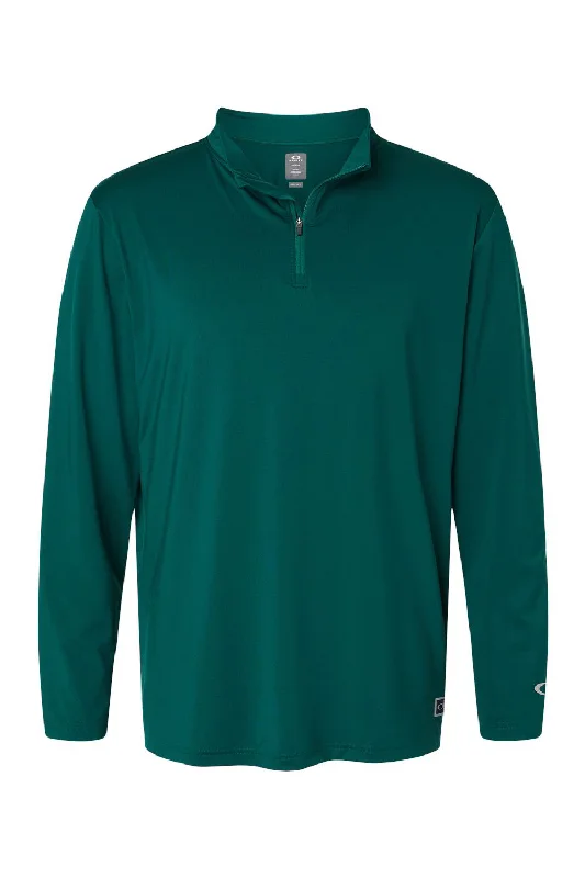 Oakley Mens Team Issue Podium 1/4 Zip Sweatshirt - Team Fir Green - NEW