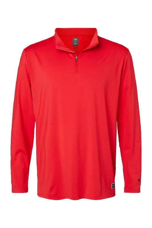 Oakley Mens Team Issue Podium 1/4 Zip Sweatshirt - Team Red - NEW