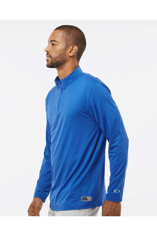 Oakley Mens Team Issue Podium 1/4 Zip Sweatshirt - Team Royal Blue - NEW