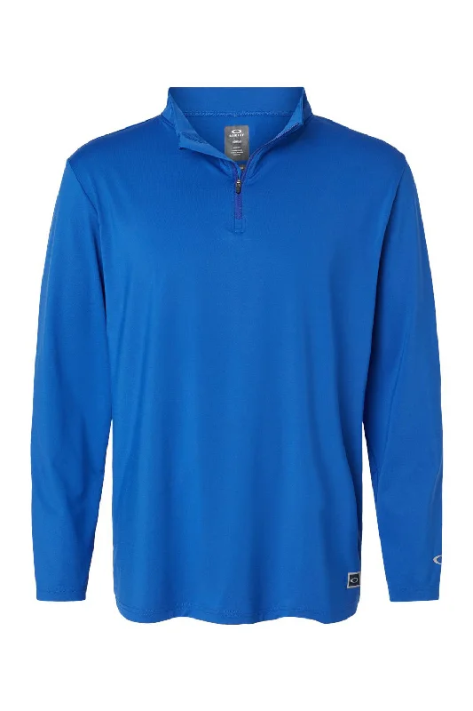 Oakley Mens Team Issue Podium 1/4 Zip Sweatshirt - Team Royal Blue - NEW