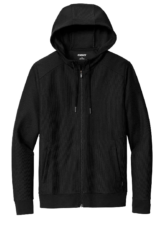 Ogio Mens Revive Full Zip Hooded Sweatshirt Hoodie - Blacktop