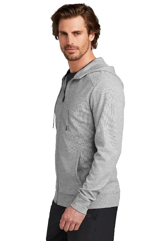 Ogio Mens Revive Full Zip Hooded Sweatshirt Hoodie - Heather Light Grey