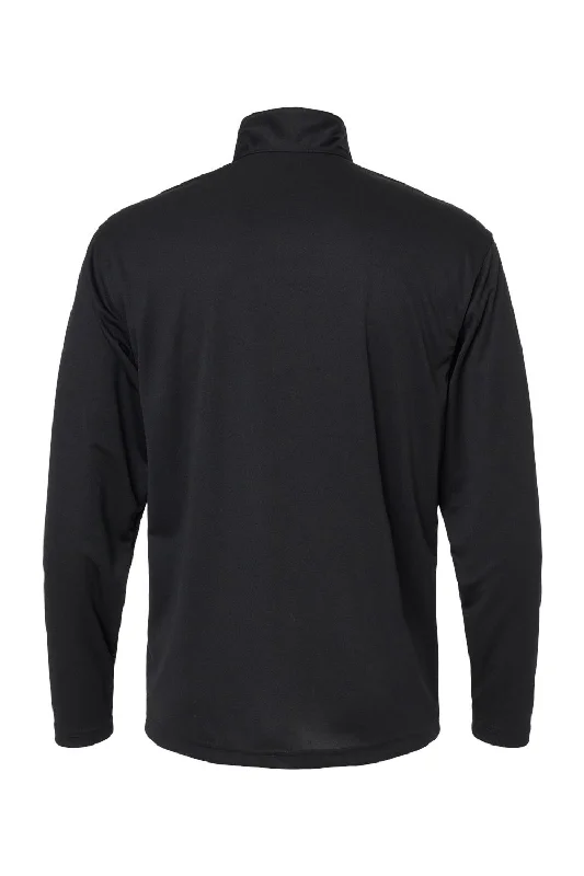 Paragon Mens Malibu Performance Moisture Wicking 1/4 Zip Sweatshirt - Black - NEW