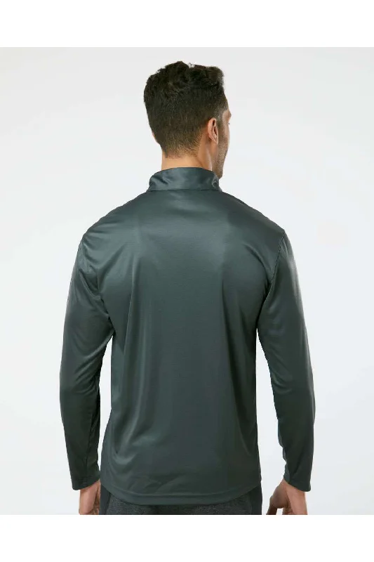 Paragon Mens Malibu Performance Moisture Wicking 1/4 Zip Sweatshirt - Carbon Grey - NEW