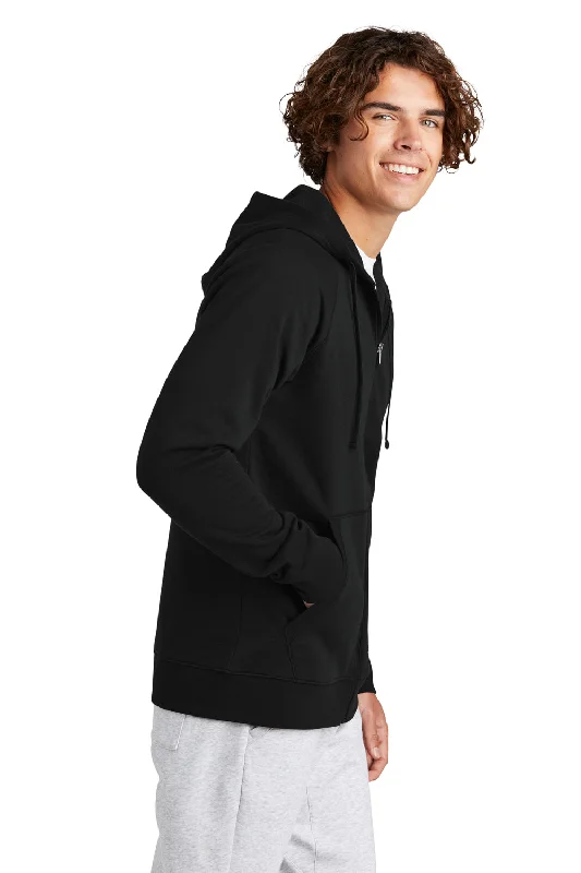 Sport-Tek Mens Drive Fleece Full Zip Hooded Sweatshirt Hoodie - Black