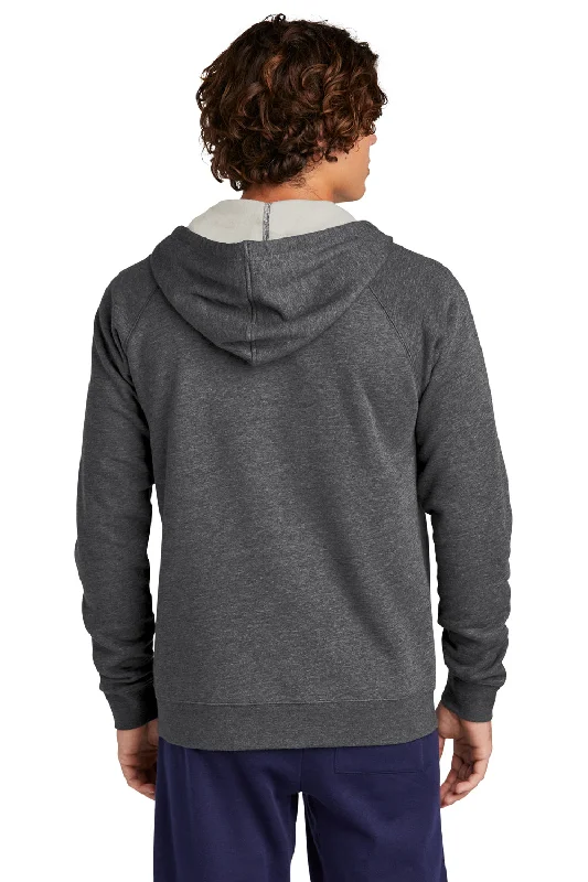 Sport-Tek Mens Drive Fleece Full Zip Hooded Sweatshirt Hoodie - Heather Graphite Grey