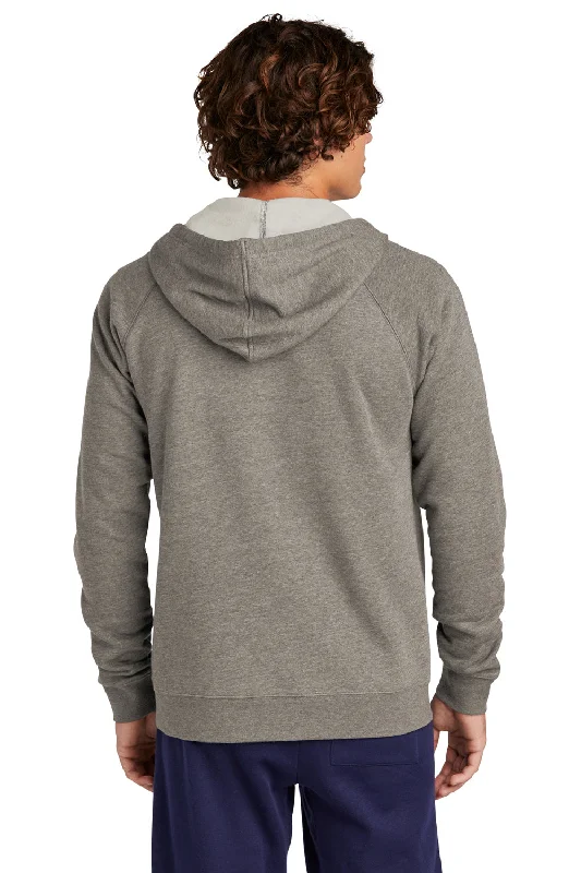 Sport-Tek Mens Drive Fleece Full Zip Hooded Sweatshirt Hoodie - Heather Vintage Grey