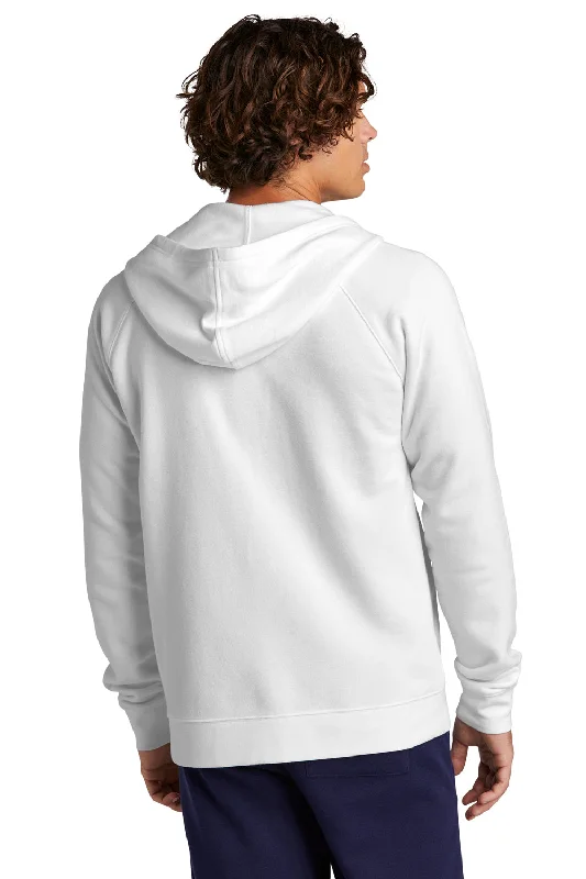 Sport-Tek Mens Drive Fleece Full Zip Hooded Sweatshirt Hoodie - White