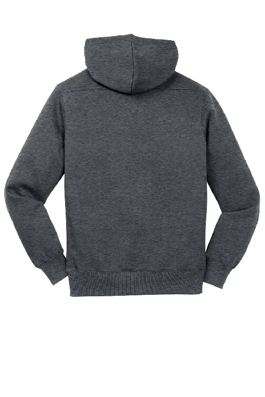 Sport-Tek Mens Lace Up Fleece Hooded Sweatshirt Hoodie - Heather Graphite Grey