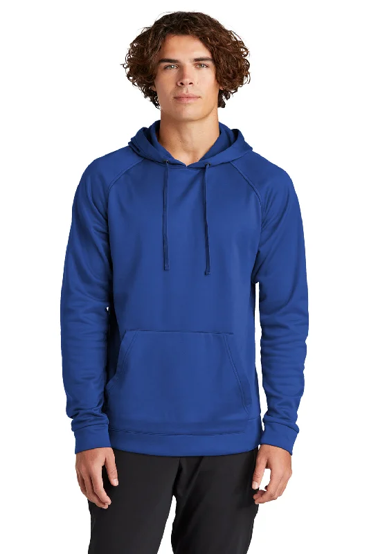 Sport-Tek Mens Re-Compete Fleece Anti Static Hooded Sweatshirt Hoodie - True Royal Blue