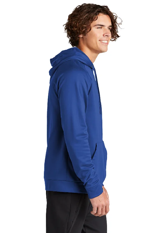 Sport-Tek Mens Re-Compete Fleece Anti Static Hooded Sweatshirt Hoodie - True Royal Blue