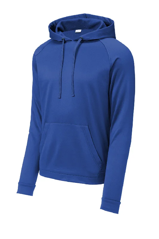 Sport-Tek Mens Re-Compete Fleece Anti Static Hooded Sweatshirt Hoodie - True Royal Blue