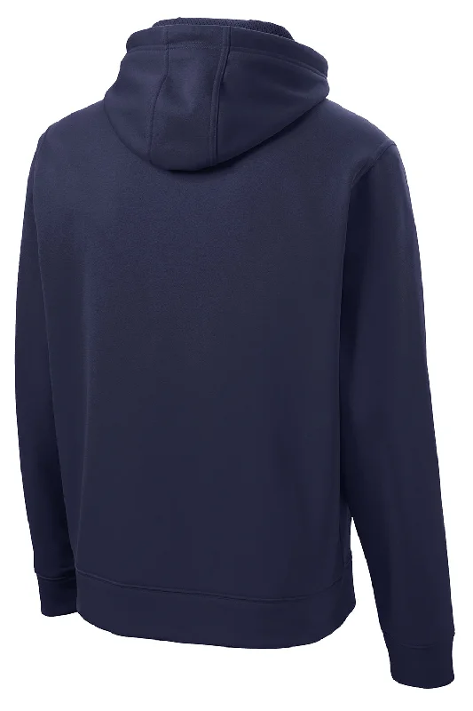 Sport-Tek Mens Repel Moisture Wicking Hooded Sweatshirt Hoodie - True Navy Blue