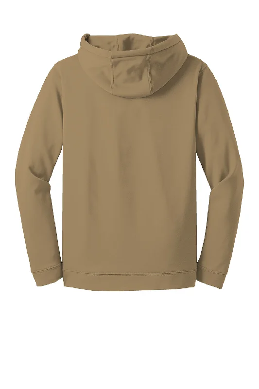 Sport-Tek Mens Sport-Wick Moisture Wicking Fleece Hooded Sweatshirt Hoodie - Coyote Brown