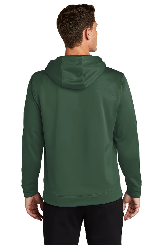 Sport-Tek Mens Sport-Wick Moisture Wicking Fleece Hooded Sweatshirt Hoodie - Forest Green