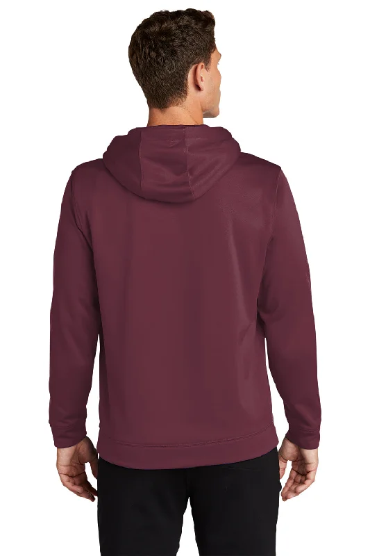 Sport-Tek Mens Sport-Wick Moisture Wicking Fleece Hooded Sweatshirt Hoodie - Maroon