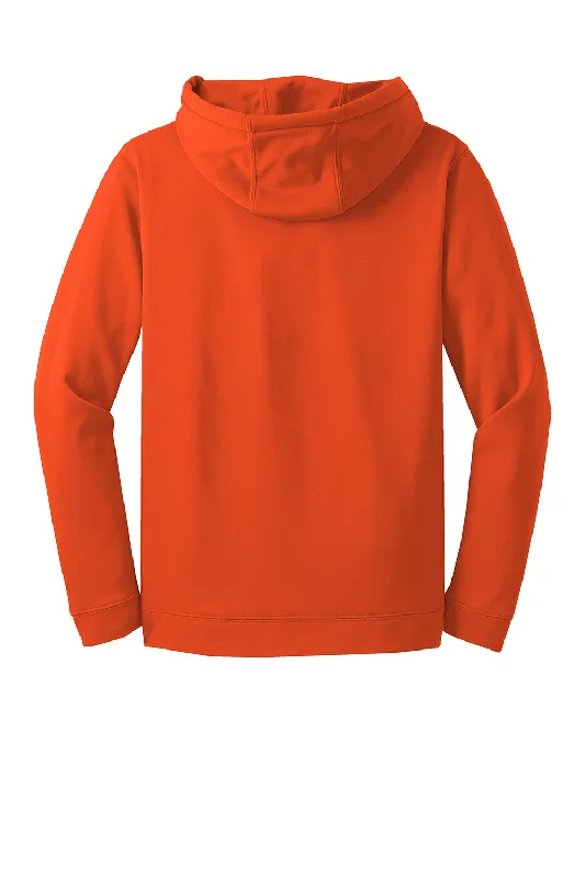 Sport-Tek Mens Sport-Wick Moisture Wicking Fleece Hooded Sweatshirt Hoodie - Deep Orange