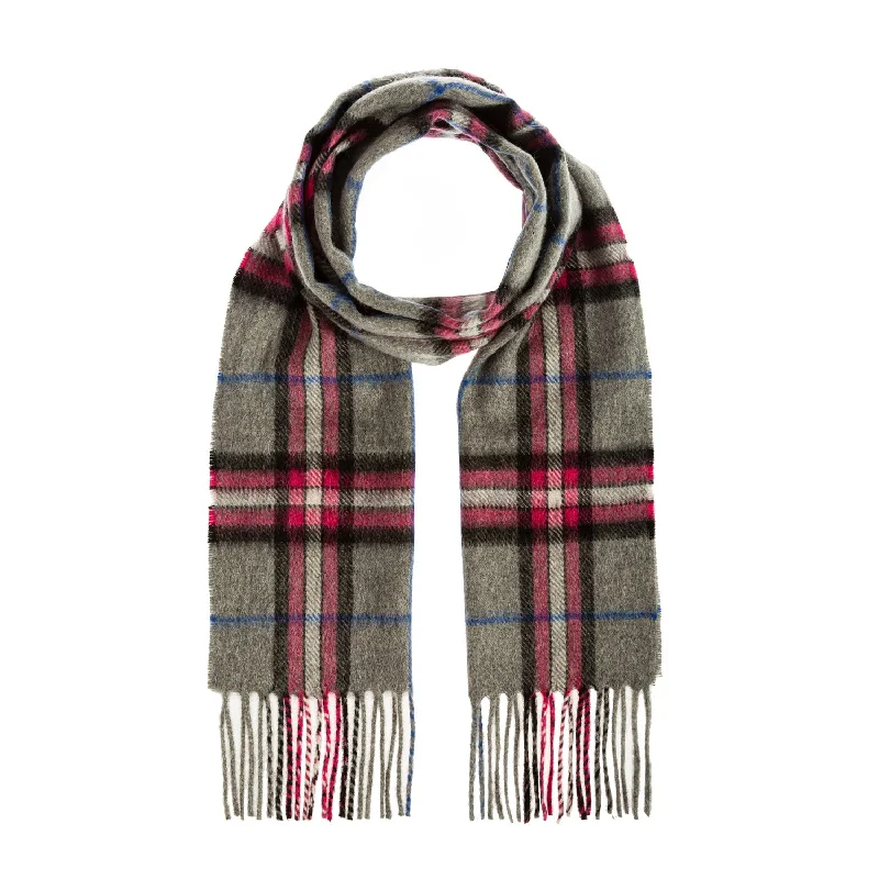 Tartan Weaving Mill 100% Cashmere Scarf  Grey Classic