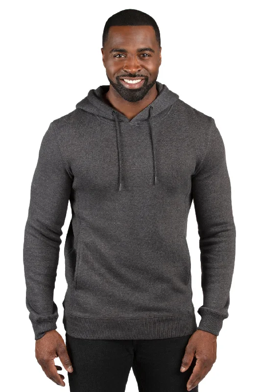 Threadfast Apparel Mens Ultimate Fleece Hooded Sweatshirt Hoodie - Heather Charcoal Grey