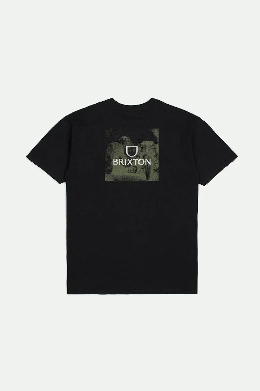 Alpha Square S/S Standard T-Shirt - Black/Cypress Green/Sunset Yellow