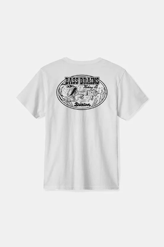 Bass Brains Swim S/S Standard T-Shirt - White/Black