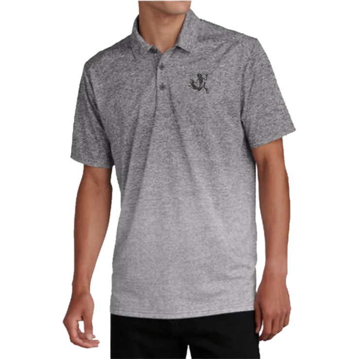 Bone Frog White/Graphite Ombre Heather Performance Polo