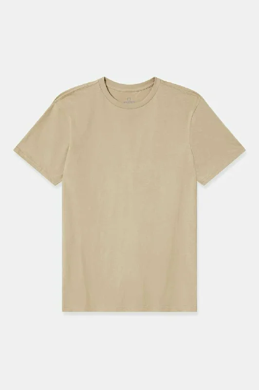 Premium Cotton S/S Tailored T-Shirt - Oatmeal