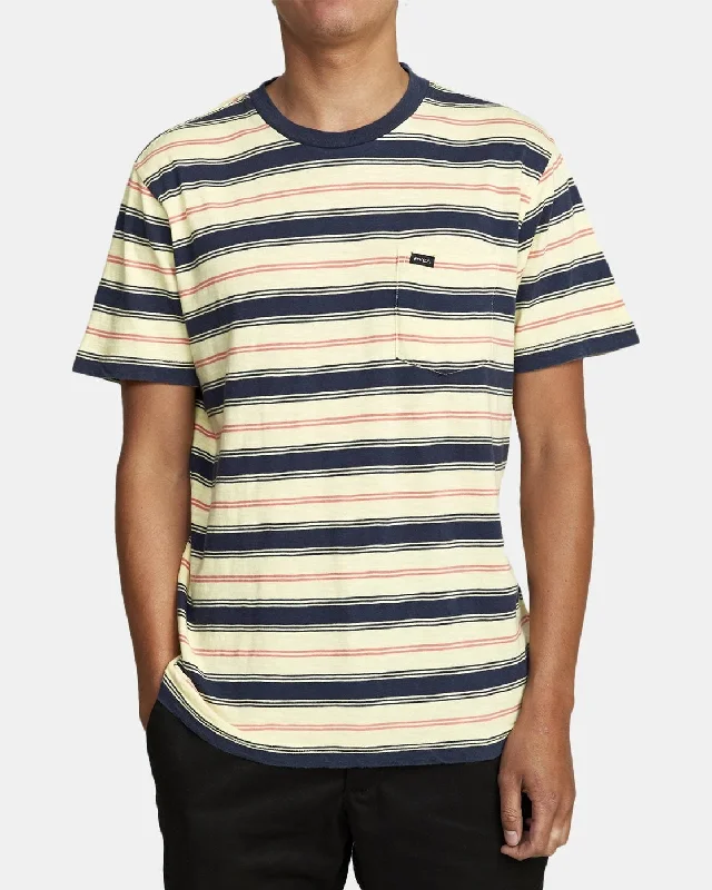 RVCA Men's Knits Tops Crew Neck Stripe