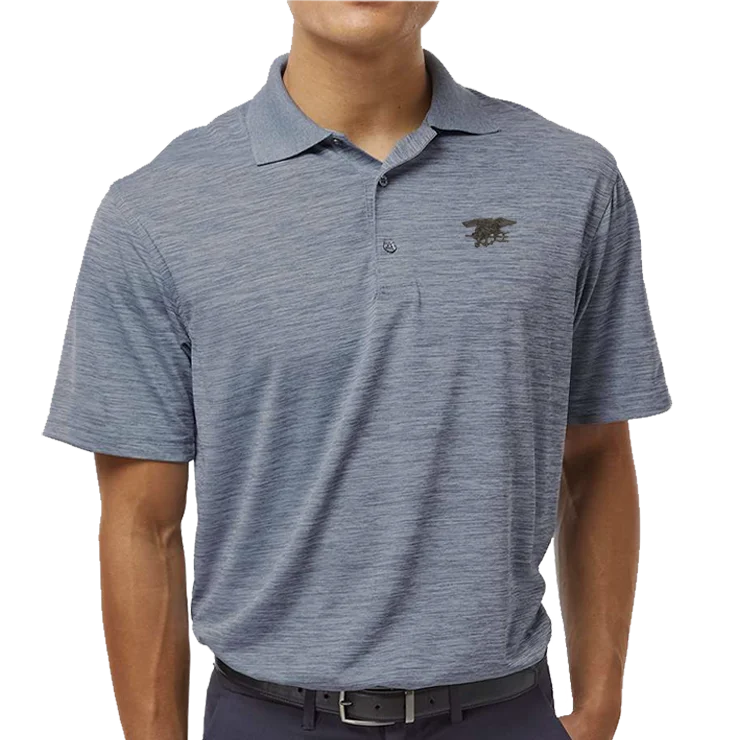 Trident Dakota Striated Steel Grey Heather Polo