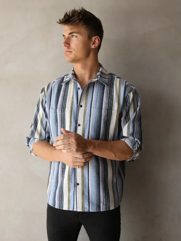 Lucca Stripe Shirt - Blue