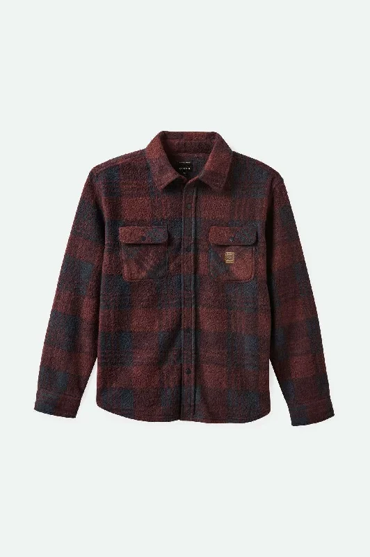 Bowery Arctic Stretch L/S Fleece - Cordovan Red/Washed Navy Plaid