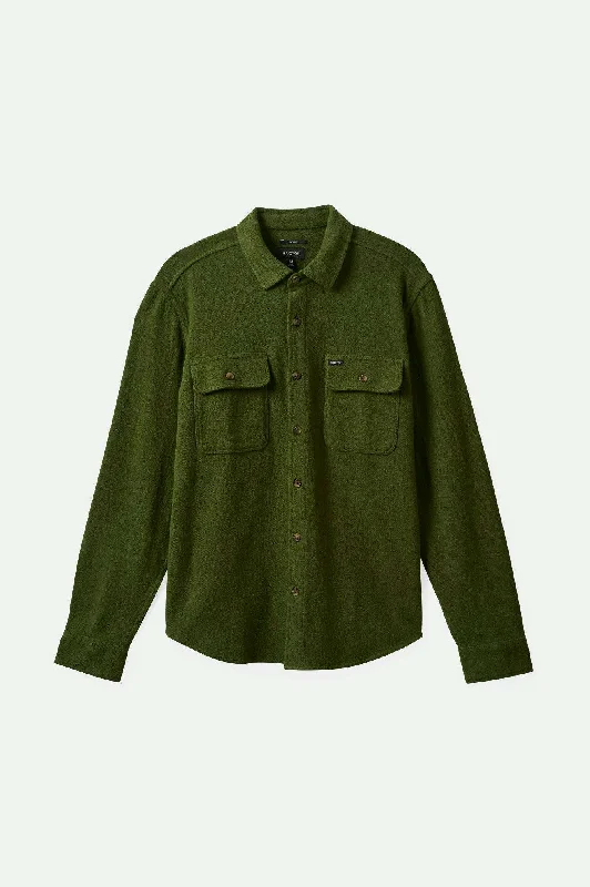 Bowery Textured Loop Twill L/S Overshirt - Cypress Green