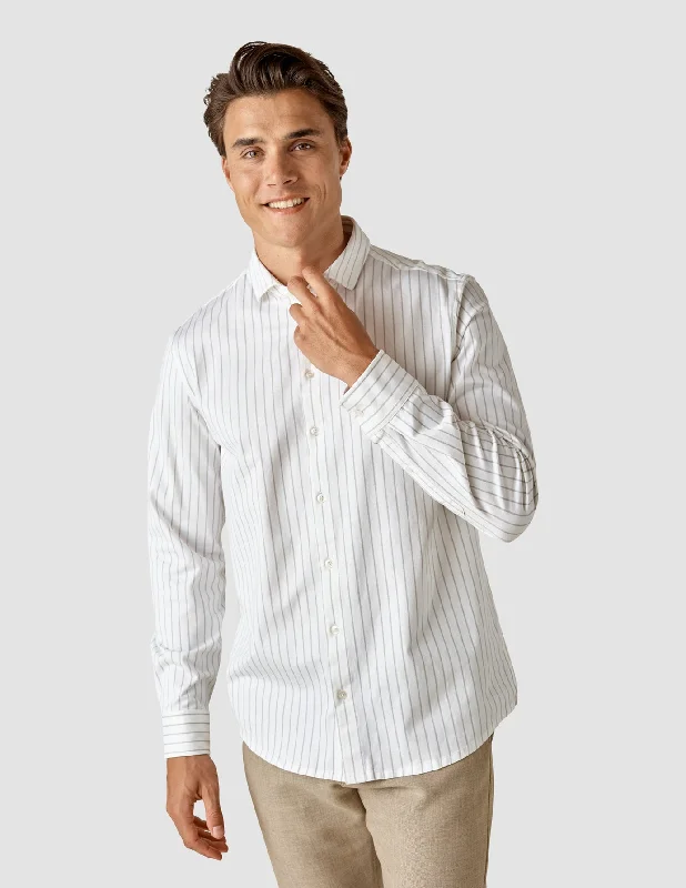 Classic Shirt Limestone Stripes Regular