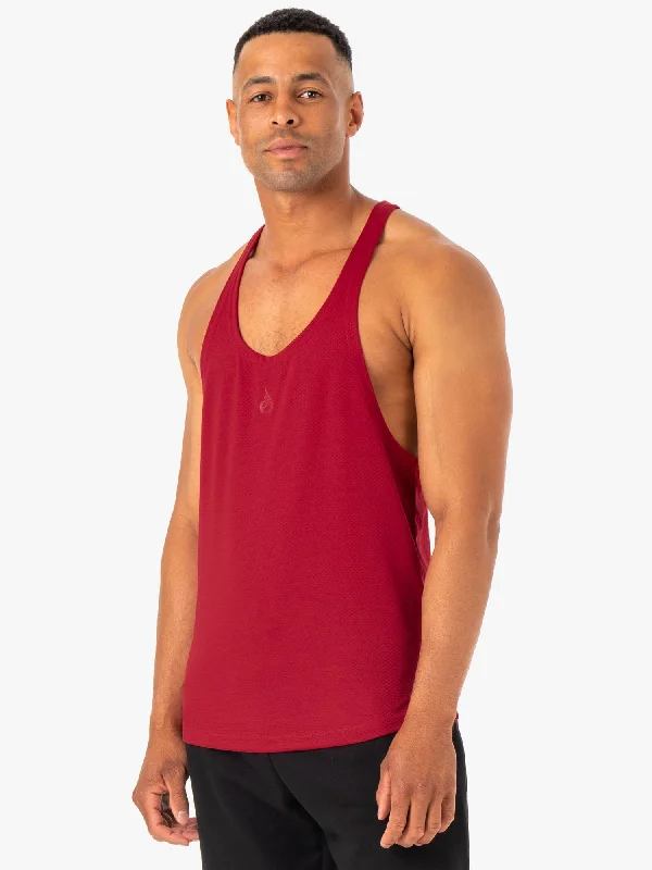 Enhance Stringer T-Back - Burgundy