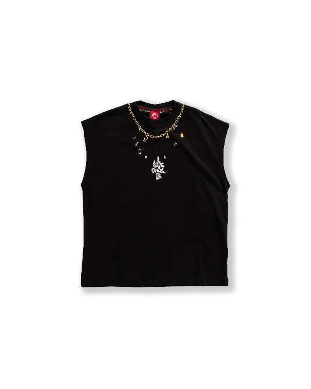 Sprayground Tank tops NECKLACES OVER TANKTOP Black