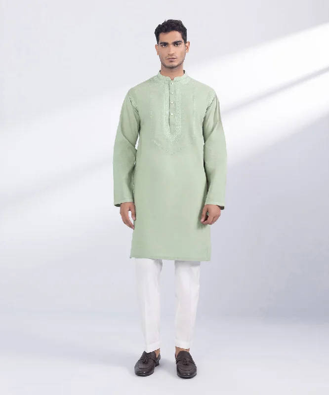 Embroidered Cotton Kurta